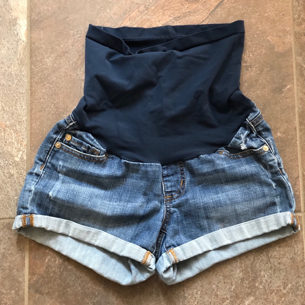 Denim Maternity Shorts